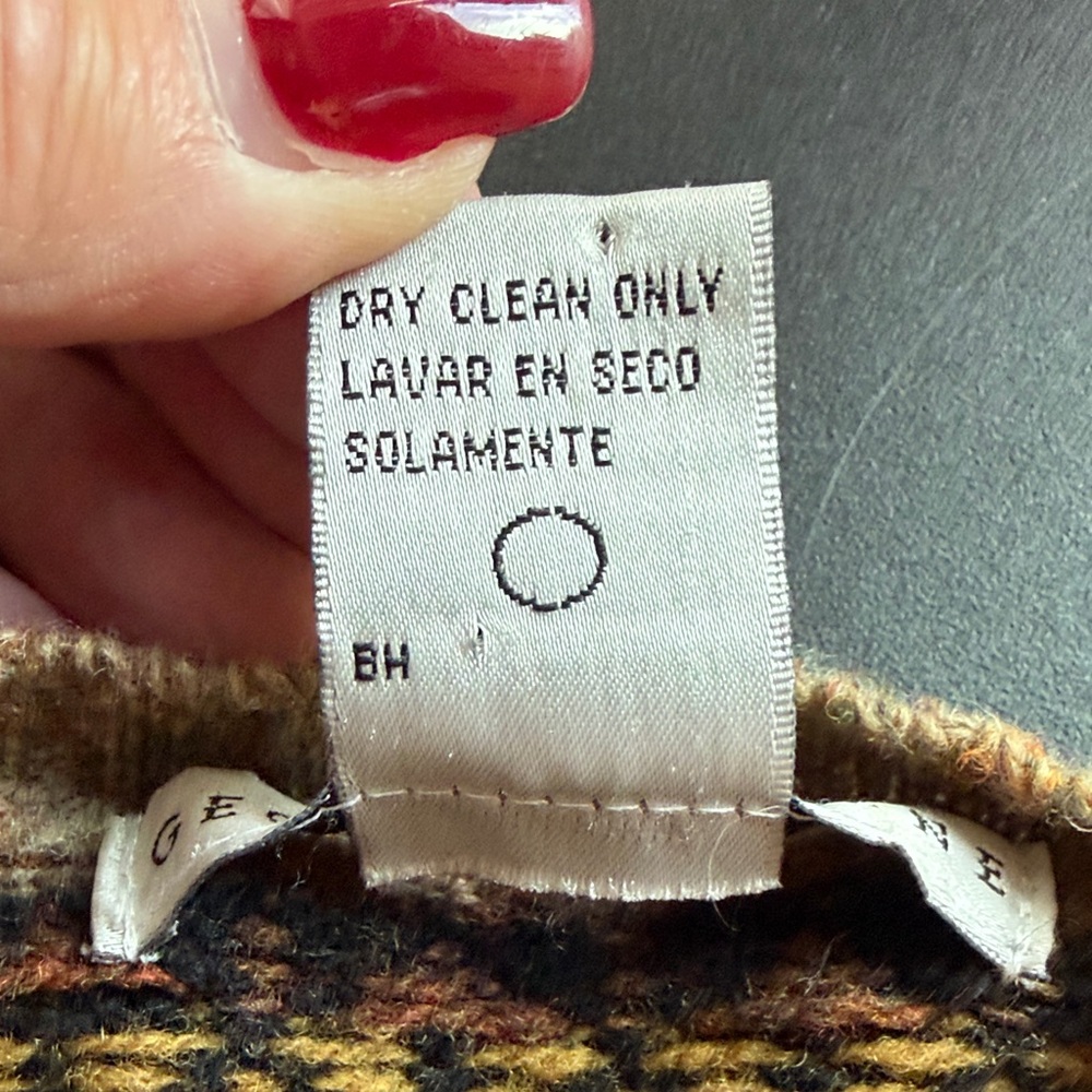 Geoffrey Beene Multicolor Patterned Lambswool Cre… - image 4